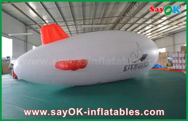 0.2 मिमी पीवीसी कस्टम लोगो Inflatable हीलियम गुब्बारा 5 मीटर हीलियम Zeppelin एयर विमान