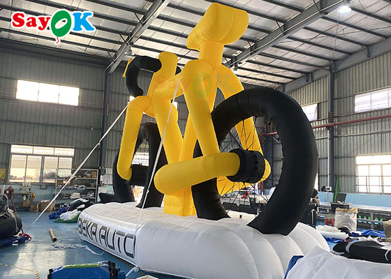 प्रिंट के साथ पीला विज्ञापन उच्च कस्टम Inflatable उत्पाद प्रोमोशनल मॉडल साइकिल