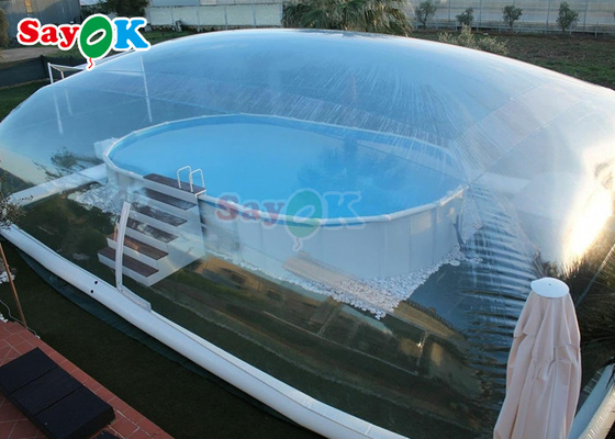 अनुकूलित आउटडोर संलग्नक inflatable स्विमिंग पूल टेंट कवर inflatable पूल गुंबद कवर