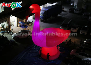 फुलाए जाने वाले पशु गुब्बारे गुलाबी फुलाए जाने वाले कार्टून पात्र, 10 मीटर ऊंचा विशाल फुलाए जाने वाले फ्लेमिंगो