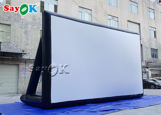हवा भरने योग्य सिनेमा स्क्रीन आउटडोर पार्टी 9m PVC हवा भरने योग्य प्रोजेक्टर सिनेमा स्क्रीन