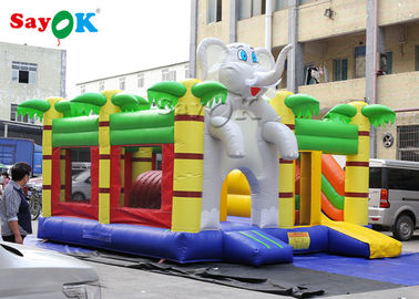 होम मिनी हाथी कार्टून बच्चों के लिए Inflatable बाउंसर कैसल